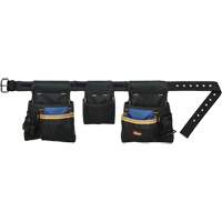 Deluxe Tool Belt Combo, Polyester, Black Waymarc Industries Inc