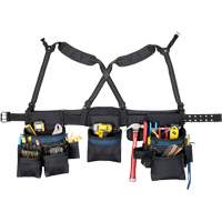 Carpenter's Tool Belt, Polyester, Black Waymarc Industries Inc