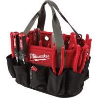 Utility Oval Bag, Ballistic Nylon, 24 Pockets, Black/Red Waymarc Industries Inc