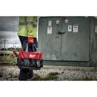 Utility Oval Bag, Ballistic Nylon, 24 Pockets, Black/Red Waymarc Industries Inc