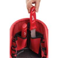 Aerial Utility Oval Bag, Ballistic Nylon, 14 Pockets, Black/Red Waymarc Industries Inc