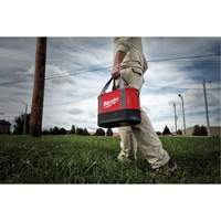 Aerial Utility Oval Bag, Ballistic Nylon, 14 Pockets, Black/Red Waymarc Industries Inc