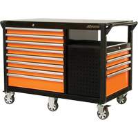Industrial Cart, 12 Drawers, 31-5/8" L x 52-1/2" W x 40-1/4" H, Black/Orange TER036 | Waymarc Industries Inc