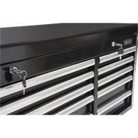 Industrial Tool Chest, 41" W, 10 Drawers, Black Waymarc Industries Inc