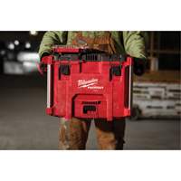 Packout™ XL Tool Box, 21-4/5" W x 15-1/2" D x 16-9/10" H, Black/Red TER128 | Waymarc Industries Inc