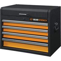 GSX Series Tool Chest, 26" W, 4 Drawers, Black/Orange TER208 | Waymarc Industries Inc