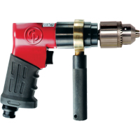 Reversible Drills, 24 CFM, 1/4" NPTF, 90 dBA, 13" Chuck, Keyed TG072 | Waymarc Industries Inc
