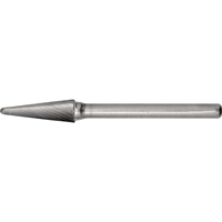 CLEVELAND Solid Carbide Burrs - Taper Shape Radius End 14°, 1/8" Shank Waymarc Industries Inc