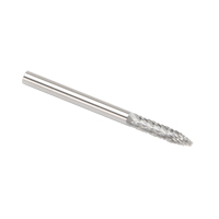 CLEVELAND Solid Carbide Burrs - Tree Shape Pointed End, SG-44, 3 mm Dia., 1/8" Shank Waymarc Industries Inc