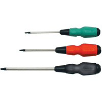 Square TORQUE DRIVE&reg; Screwdriver, #1 Tip, Round, 4" L, Cushion Grip Handle Waymarc Industries Inc