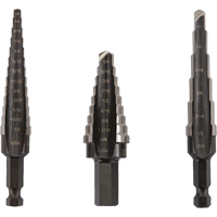 Unibit&reg; Step Drill Set, 3 Pieces, High Speed Steel Waymarc Industries Inc
