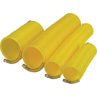 Nylon Coil Air Hose With Fittings, Air, 1/4" ID x 25' L, Nylon, 200 PSI at 23°C Waymarc Industries Inc