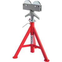 Roller Head Low Pipe Stand #RJ-98, 59-104 cm Height Adjustment, 12" Max. Pipe Capacity, 1000 lbs. Max. Weight Capacity Waymarc Industries Inc