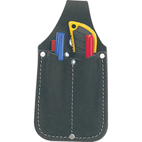 Utility Pouch, Knife Holder, Leather, 3 Pockets Waymarc Industries Inc