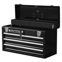 Portable Tool Box, 20" W, 3 Drawers, Black TPB061 | Waymarc Industries Inc
