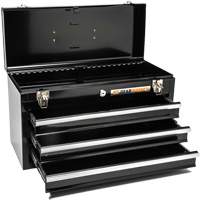 Boîte &agrave; outils portative, 20" la, 3 tiroirs, Noir Waymarc Industries Inc