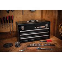 Boîte &agrave; outils portative, 20" la, 3 tiroirs, Noir Waymarc Industries Inc