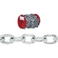 Campbell&reg; Proof Coil Chain, Low Carbon Steel, 3/16" x 100' (30.4 m) L, Grade 30, 800 lbs. (0.4 tons) Load Capacity Waymarc Industries Inc