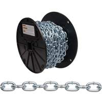 Straight Link Machine Chain, Low Carbon Steel, #2 x 125' (38.1 m) L, 325 lbs. (0.1625 tons) Load Capacity Waymarc Industries Inc