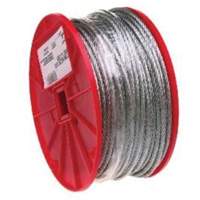 Wire Cable, 500' (152.4 m) x 1/16", 96 lbs. (0.048 tons), Galvanized TQB485 | Waymarc Industries Inc