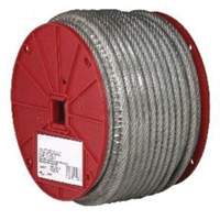 Wire Cable, 250' (76.2 m) x 3/32", 184 lbs. (0.092 tons), Vinyl Coated TQB487 | Waymarc Industries Inc
