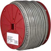 Wire Cable, 250' (76.2 m) x 1/8", 340 lbs. (0.17 tons), Vinyl Coated TQB489 | Waymarc Industries Inc