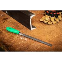 Double Cut File with Green Handle, Half Round, 8", Bastard Waymarc Industries Inc
