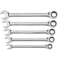72-Tooth 12 Point Ratcheting Wrench Set, Combination, 5 Pieces, Metric Waymarc Industries Inc