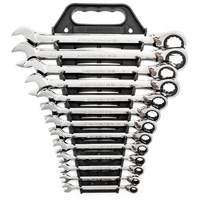 72-Tooth 12 Point Reversible Ratcheting SAE Wrench Set, Combination, 13 Pieces, Imperial Waymarc Industries Inc