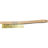 Curved-Handle Scratch Brushes, Brass, 4 x 19 Wire Rows, 14" Long Waymarc Industries Inc