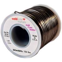 Common Solder, Lead-Based, 50% Tin 50% Lead, Acid Core, 0.0625" Dia. TTU897 | Waymarc Industries Inc