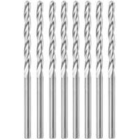 8-Piece Standard Point Spiral Saw Bit with 1/8" Diameter, 1/8", 1" Flute Waymarc Industries Inc