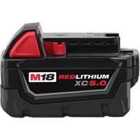 Bloc-piles &agrave; capacit&eacute; &eacute;tendue M18 Redlithium XC5.0 , Lithium-ion, 18 V, 5 A Waymarc Industries Inc
