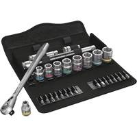 Zyklop Metal 3/8 Ratchet Set with switch lever Set 29 pieces Imperial, 3/8" Drive Size TYO883 | Waymarc Industries Inc