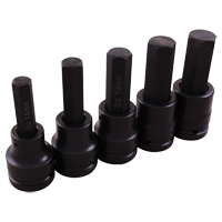 Impact Socket Set, Hex, 3/4" Drive, 5 Pcs Waymarc Industries Inc
