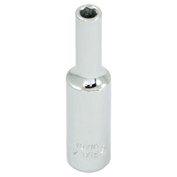 Socket, 4 mm, 1/4" Drive, 6 Points Waymarc Industries Inc