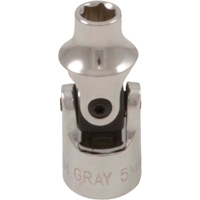 Universal Joint Socket , 10 mm, 1/4" Drive, 6 Points Waymarc Industries Inc