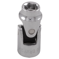 Universal Joint Socket, 1/2", 3/8" Drive, 6 Points Waymarc Industries Inc
