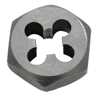 Hex Rethreading Die Nut, 1"/1-1/16" Dia., 1/8"-27 Thread, Carbon Steel/Chromium Steel Waymarc Industries Inc