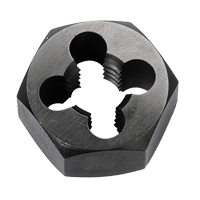 Hex Rethreading Die Nut, 1"/1-1/4" Dia., 1/4"-18 Thread, Carbon Steel/Chromium Steel Waymarc Industries Inc