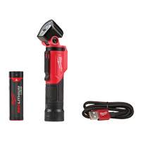 Lampe de poche pivotante USB, DEL, 500 lumens, Piles Rechargeable Waymarc Industries Inc
