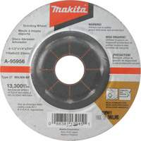 INOX Grinding Wheel, 4-1/2" x 1/4", 7/8" arbor, Aluminum Oxide, Type 27 UAF011 | Waymarc Industries Inc