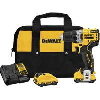 Trousse de perceuse-visseuse avec moteur sans brosse Xtreme, Lithium-ion, 12 V, Mandrin 3/8", Couple 250 UWO Waymarc Industries Inc