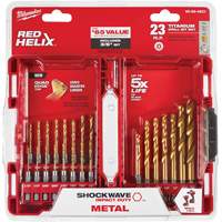 Shockwave Impact Duty Drill Bit Set, 23 Pieces, Titanium Waymarc Industries Inc
