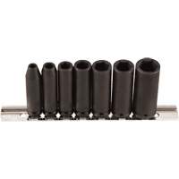 Socket Set, 7 Pcs, Impact, 1/4" Drive Size, Deep Waymarc Industries Inc