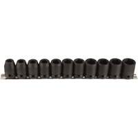 Socket Set, 11 Pcs, Impact, 1/2" Drive Size Waymarc Industries Inc