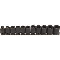 Magnetic Socket Set, 11 Pcs, Impact, 3/8" Drive Size Waymarc Industries Inc