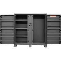 Jobsite Storage Shelving Cabinet, Steel, 47.5 Cubic Feet, Grey UAI847 | Waymarc Industries Inc