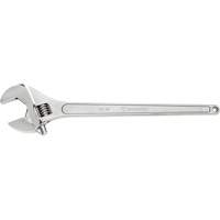 Adjustable Wrench, 24" L, 2-7/16" Max Width, Chrome UAJ364 | Waymarc Industries Inc