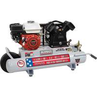 Wheelbarrow Air Compressor, Gas, 10 Gal. (12 US Gal), 150 PSI UAK413 | Waymarc Industries Inc
